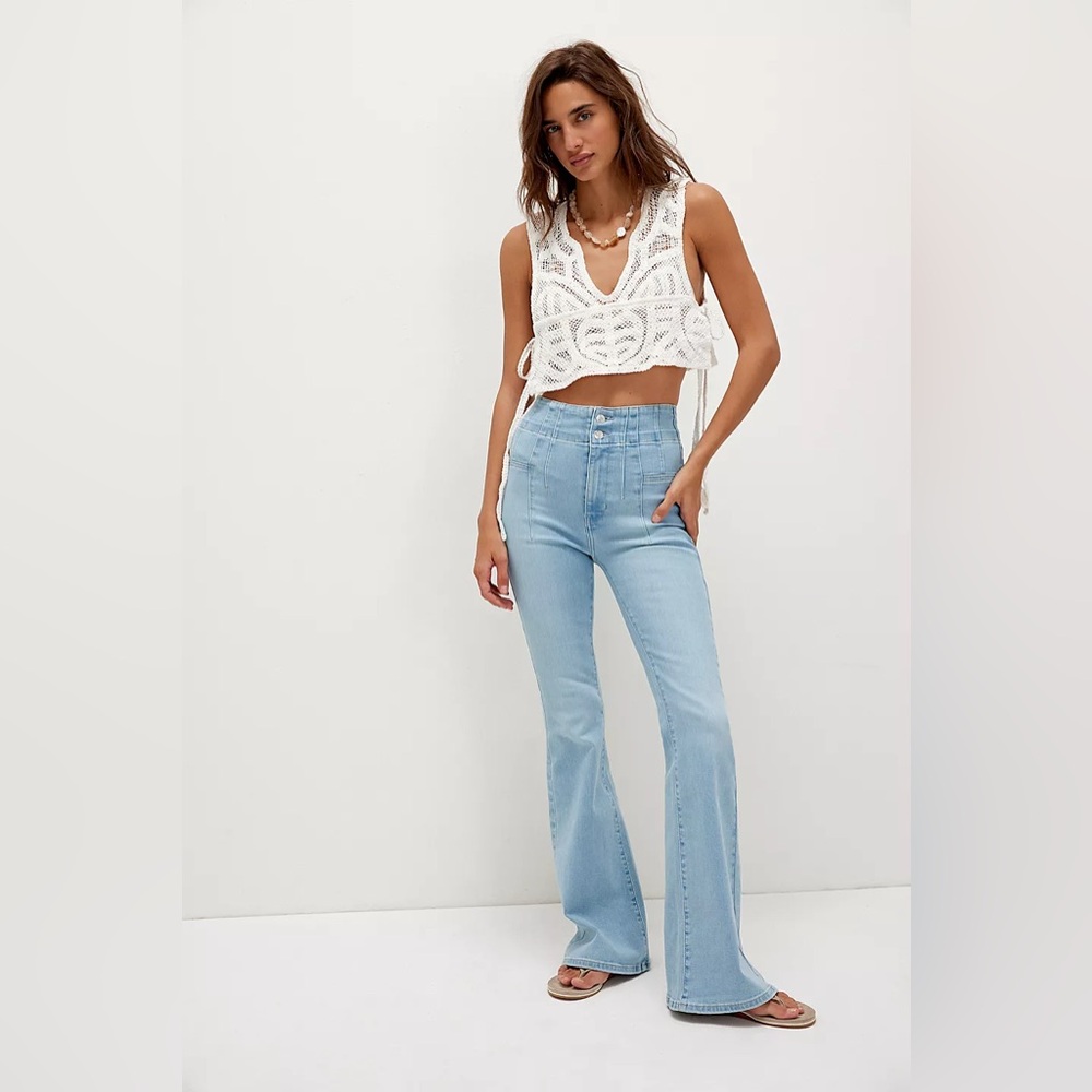 WE THE FREE (Free People) - Jayde Flare Jeans / Size 28 / “Washed Out”